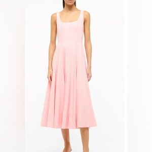 STAUD Blush Pink Midi Dress